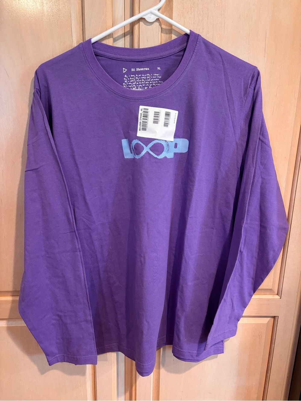 Ed Sheeran Loop Graphic Long-Sleeve Tee - Purple Women’s Large